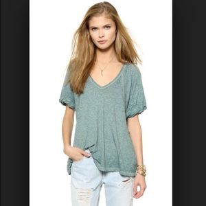 ‼️bundle deal‼️ Turquoise Free People burnout v-neck tee
